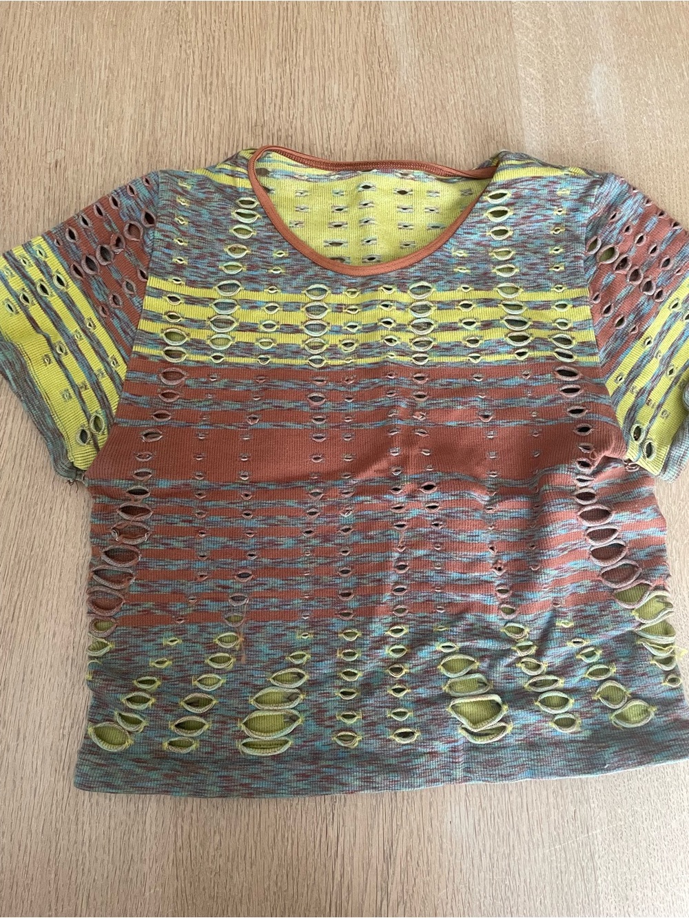 Urban Outfitters - Out From Under Multicolor Stretch Fitted Short Sleeve Top